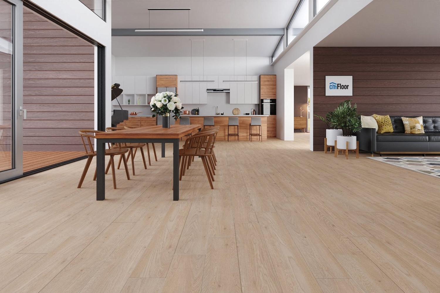 Виниловый SPC ламинат CM Floor ScandiWood LVT 21 Дуб Артик