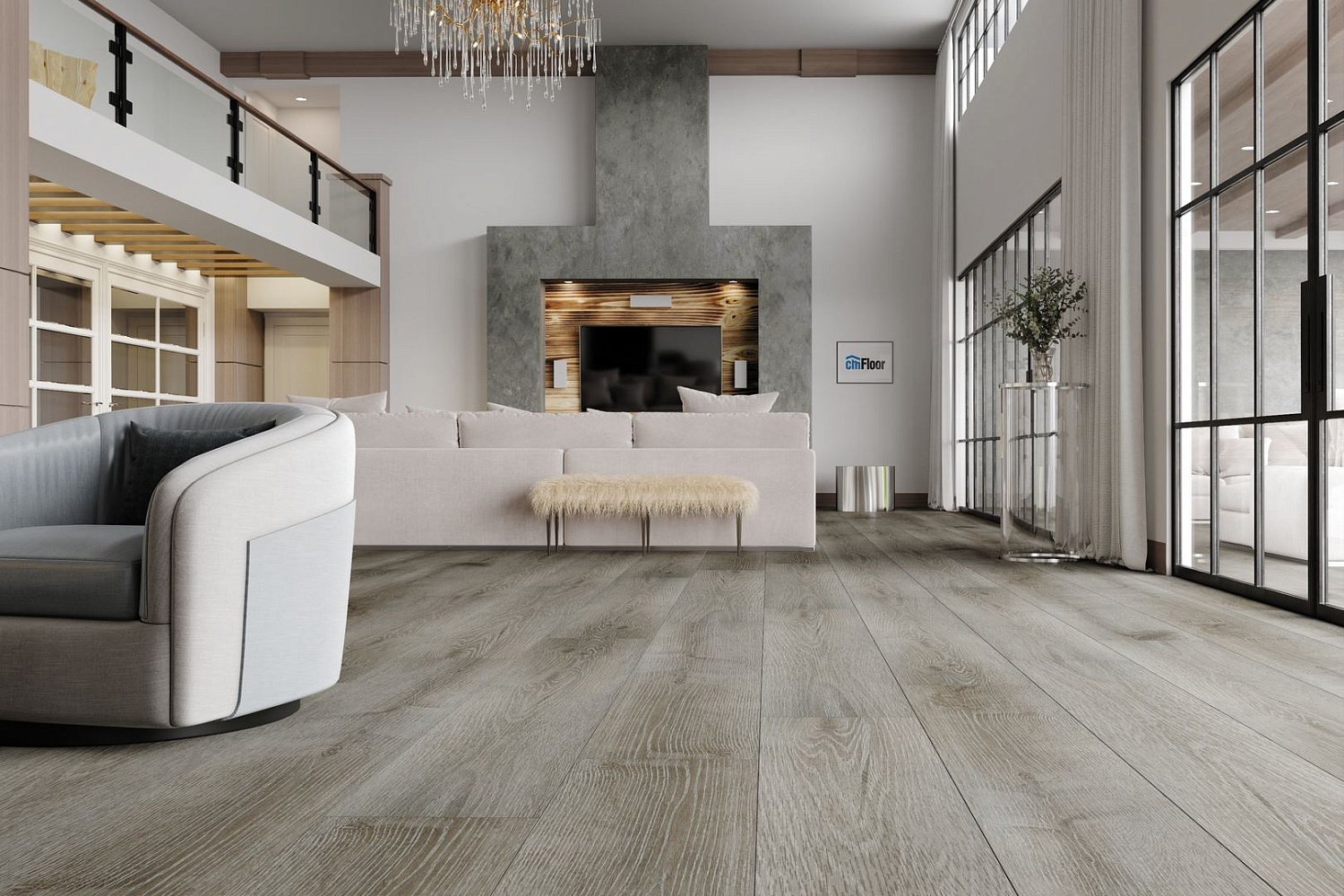 Виниловый SPC ламинат CM Floor ScandiWood 07 Дуб Северный